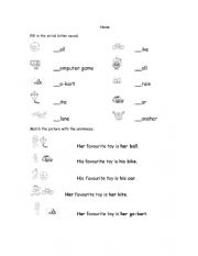 English Worksheet: Toys