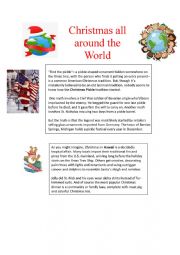 English Worksheet: Christmas all around the world