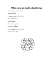 English Worksheet: When santa got syuck up the chimney