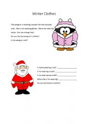 English Worksheet: Winter Clothes