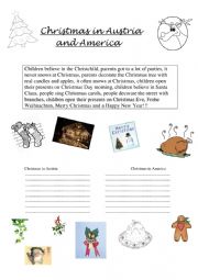 English Worksheet: Christmas in Austria and America