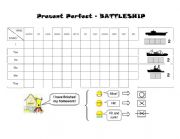 English Worksheet: Battleship Present Perfect