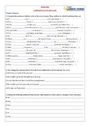 English Worksheet: Conditionals 1, 2 and 3