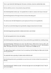English Worksheet: Little Red Riding Hood - Put the story back together