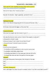 English Worksheet: Social media dos and donts