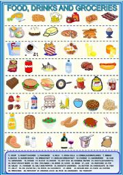 English Worksheet: Food and drinks : matching exercise