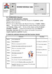 English Worksheet: REVIEW 8TH FORMS MODULE1&2