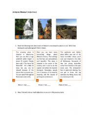 English Worksheet: A trip to Mexico!