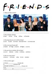 English Worksheet: FRIENDS