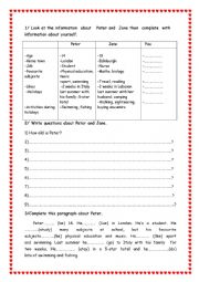 English Worksheet:  asking questions and writing