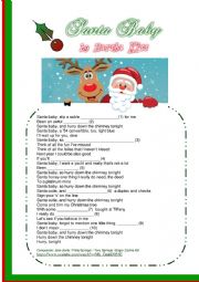 English Worksheet: SONG: Santa Baby