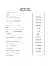 English Worksheet: Michael Jackson Lyrics 