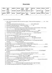 English Worksheet: Phrasal Verbs