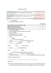 English Worksheet: quiz for 9th grade  Moroccan students Middle school