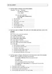 English Worksheet: Agreeing and disagreeing