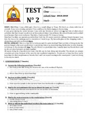 English Worksheet: Globat test