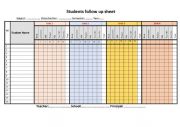 English Worksheet: follow up form