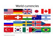 English Worksheet: Countries and currencies