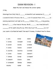 English Worksheet: PAST TENSE REVISION