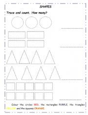 English Worksheet: Shapes