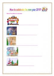 English Worksheet: the new year