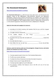 English Worksheet: The Shawshank Redemption: listening activities