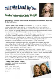 English Worksheet: Passive Voice with Chely Wright