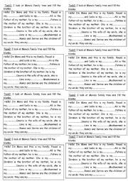 English Worksheet: Monas family tree 