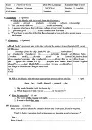 English Worksheet: language