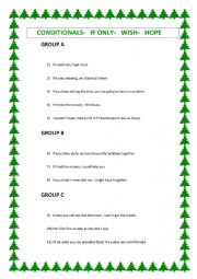 CONDITIONALS- GROUP WORK