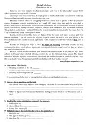 English Worksheet: CHEATING