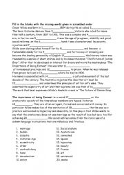 English Worksheet: oscar Wilde exercises