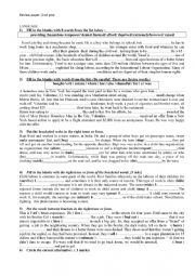 English Worksheet: 2 nd year review papers