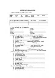 English Worksheet: Simple past tense worksheets