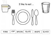 English Worksheet: I like to eat