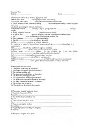 English Worksheet: passive voice test