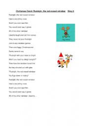 English Worksheet: Rudolph Carol