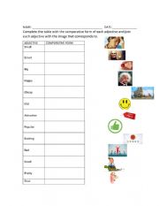 English Worksheet: comparative adjectives 