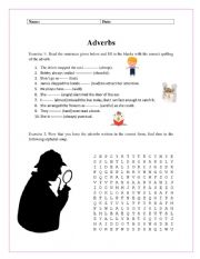 English Worksheet: Adverb