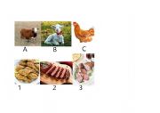 English Worksheet: Meat and animal quiz