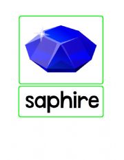 English Worksheet: Flashcards - Gemstones