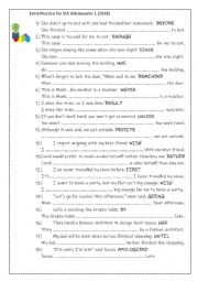 English Worksheet: Paraphrasing for 5th Adolescents 2018