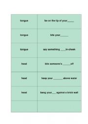 English Worksheet: Expressions with body parts
