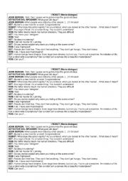 English Worksheet: I ROBOT DIALOGUE