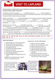 English Worksheet: Visit to Lapland