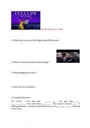 English Worksheet: lalaland oral understanding