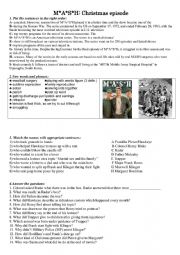 English Worksheet: M*A*S*H