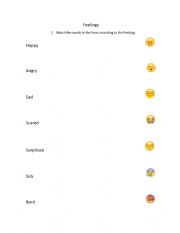 English Worksheet: Feelings