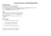English Worksheet: Immortals - fall out boy song
