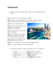 English Worksheet: Superlatives